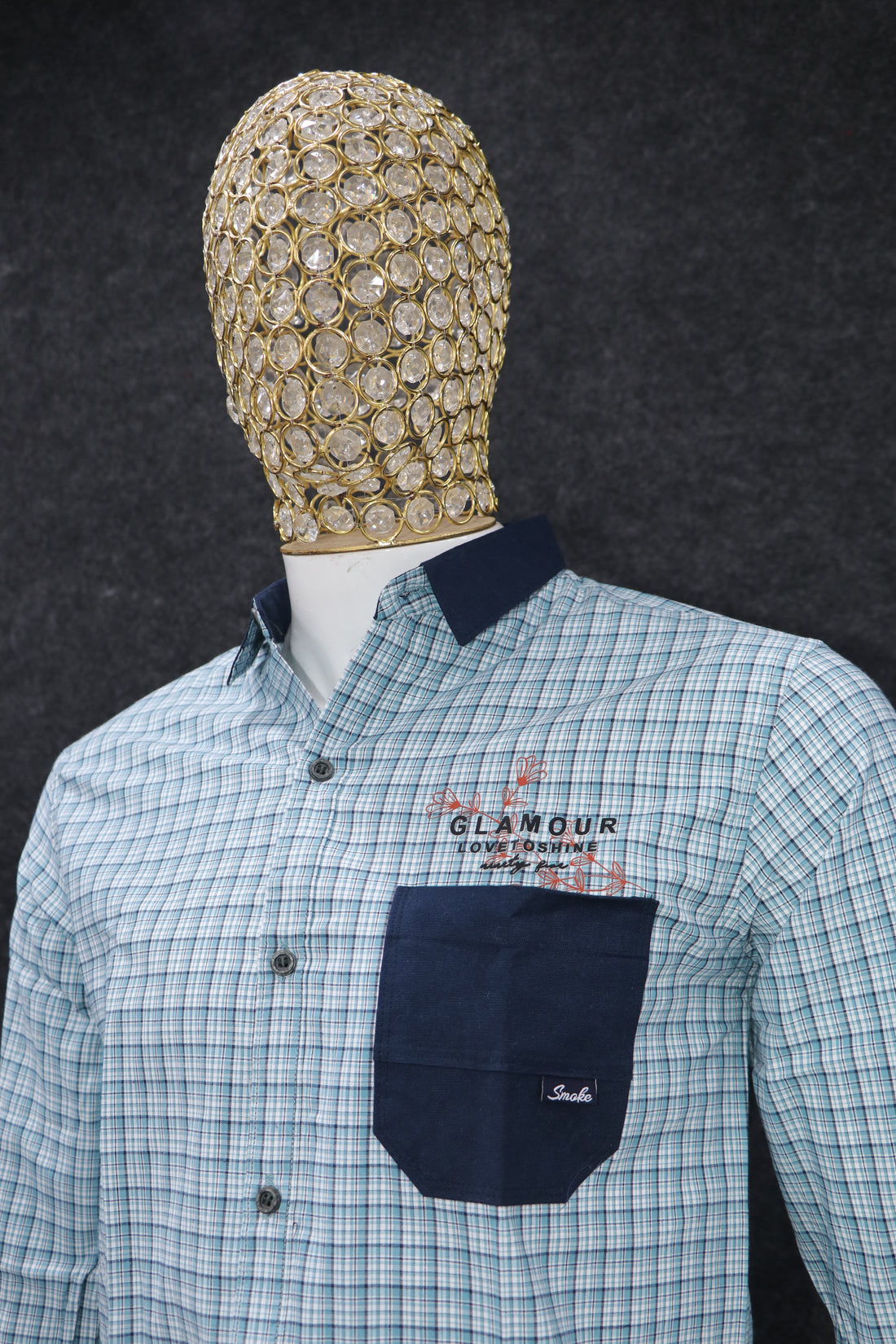 Check Casual Shirt with Contrast Pocket